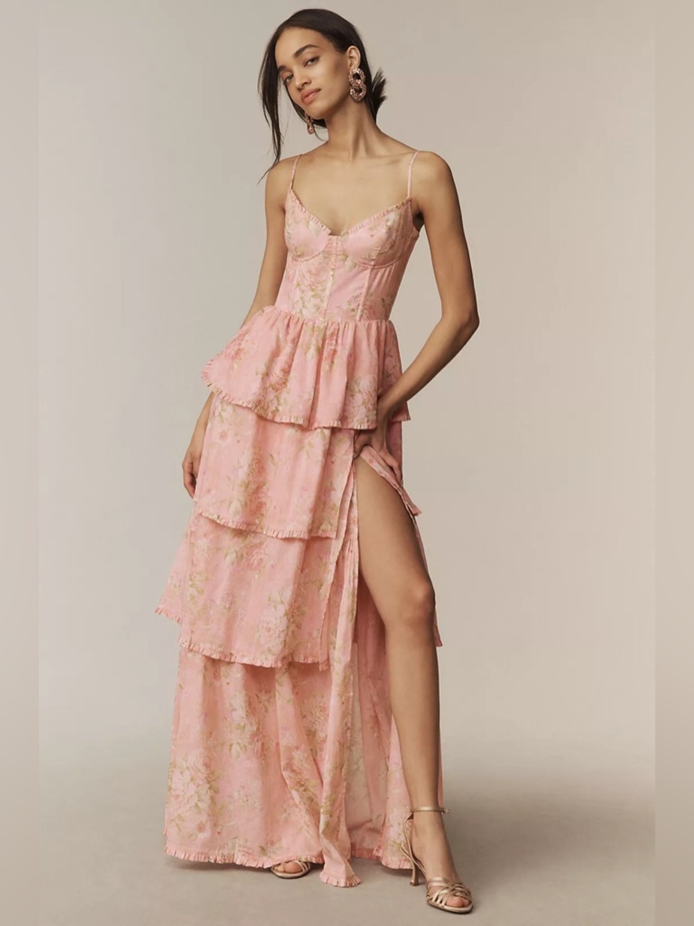 New Anthropologie V. Chapman Caterina Corset Ruffle Dress Size 8